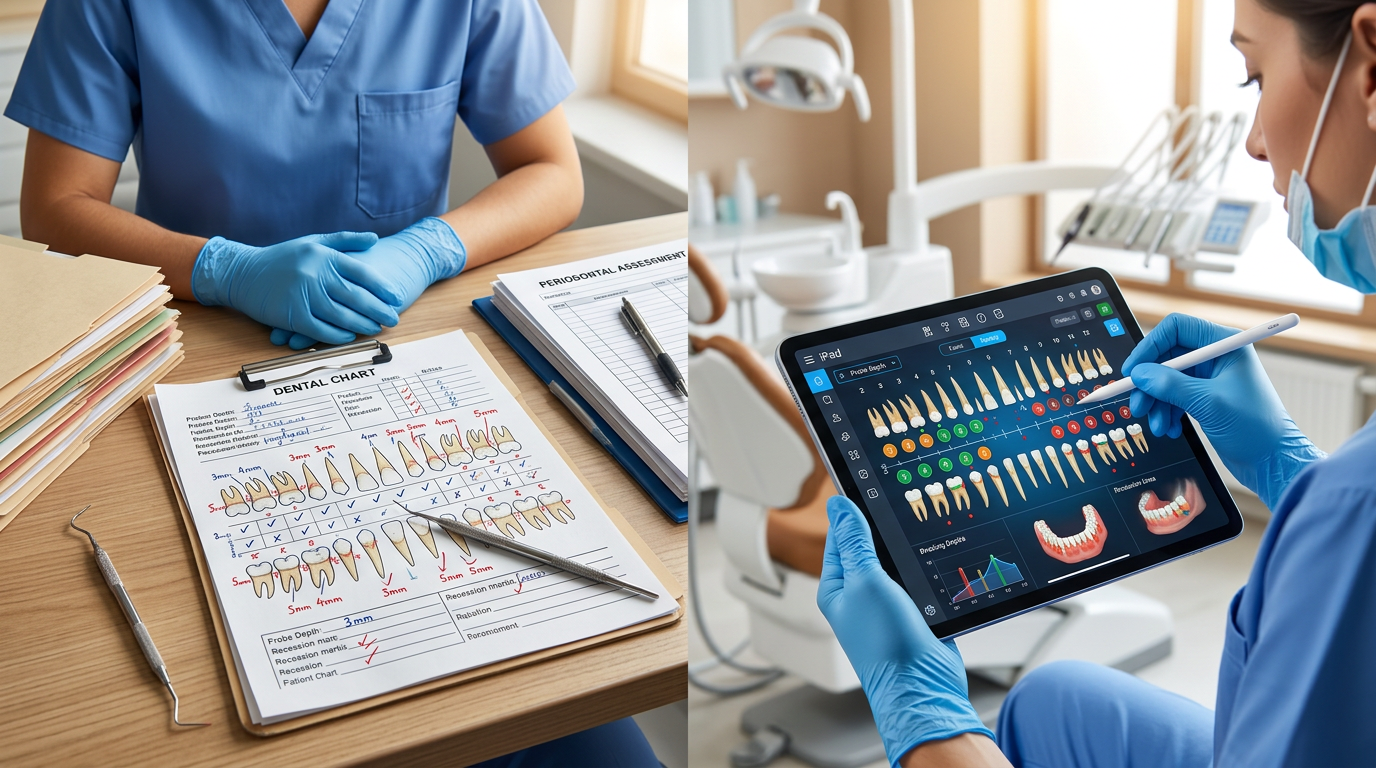 Digital Dental Charting vs. Paper Records: The Superiority for Periodontal Assessments